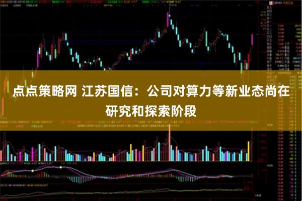 点点策略网 江苏国信：公司对算力等新业态尚在研究和探索阶段